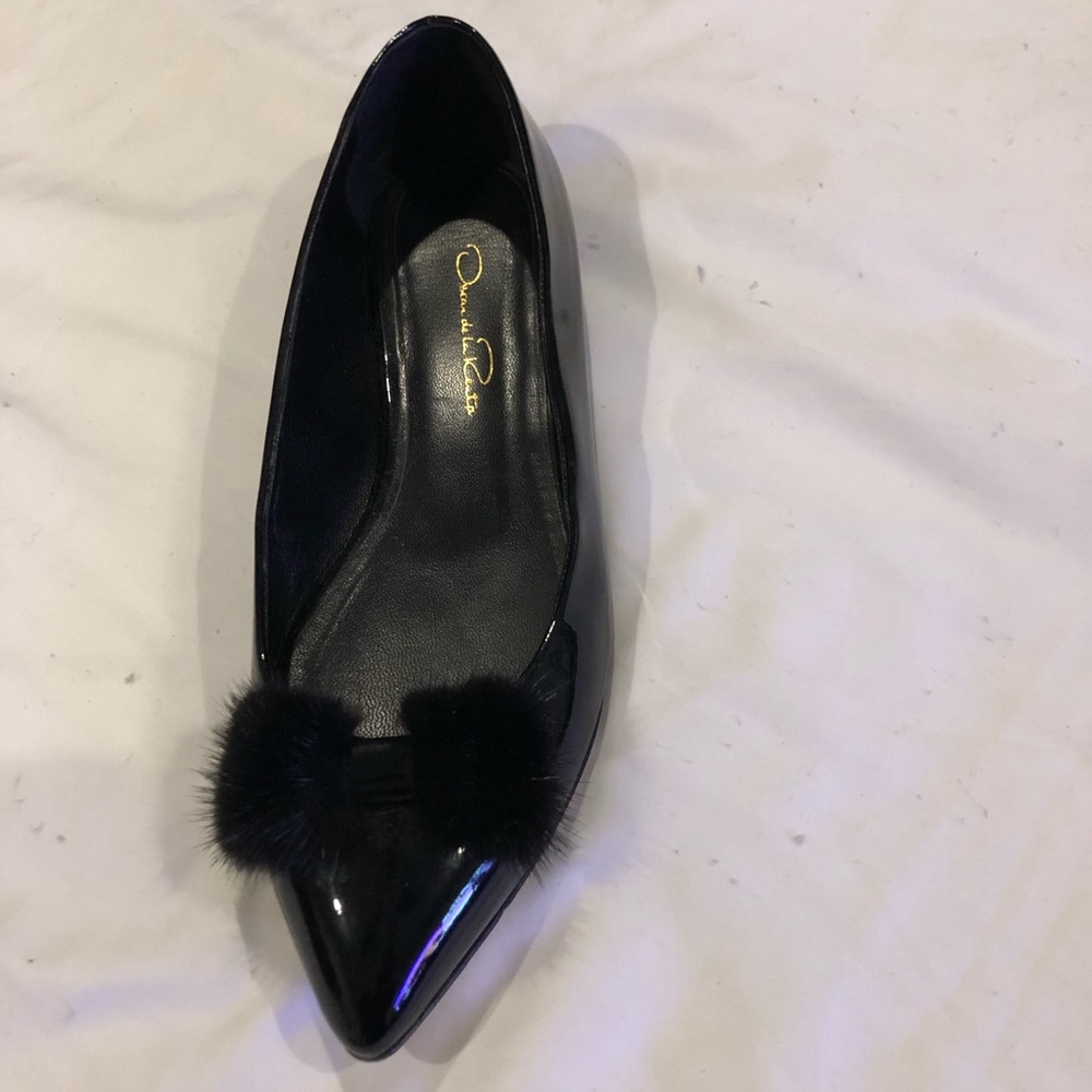 Oscar de La Renta Ballet Flat Shoes, Size 37.5